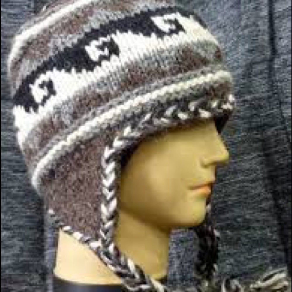 100% Wool Handmade Bohemian Black & White Hat